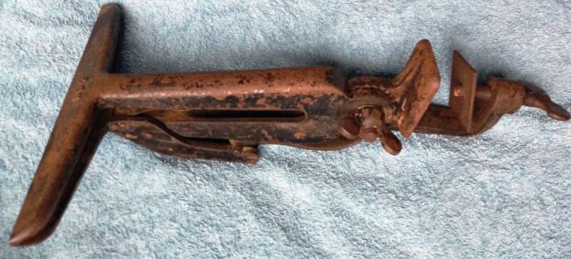 Vintage Disston USA Number 2 hand saw vice clamp for hand saw blade sharpening