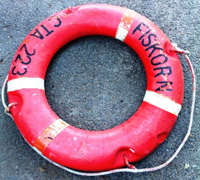 Vintage original life ring or lifebuoy
