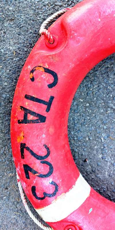Vintage original life ring or lifebuoy