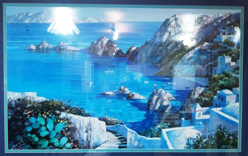 Large framed print by Howard Behrens - Mediterranean