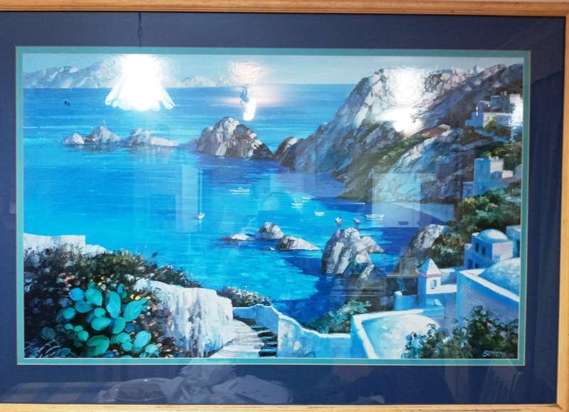 Large framed print by Howard Behrens - Mediterranean