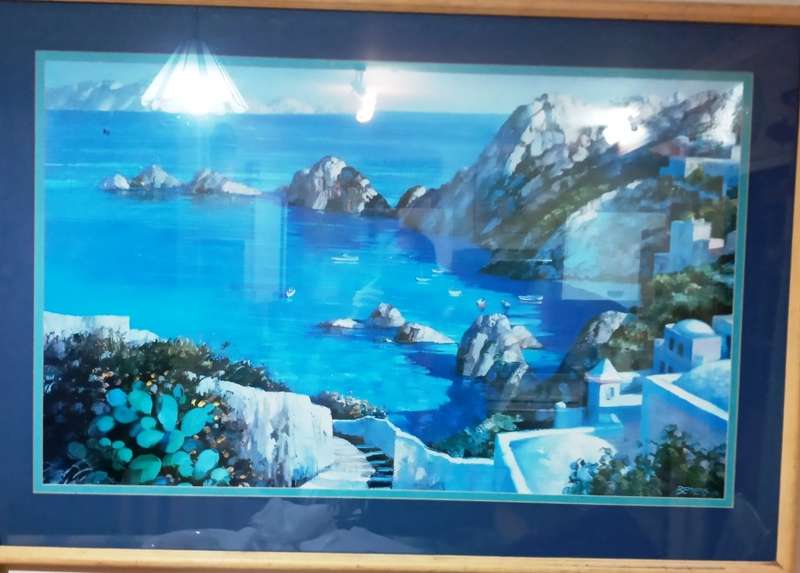 Large framed print by Howard Behrens - Mediterranean