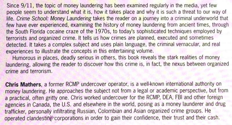 Crime School:  Money Laundering - Chris Mathers - True Crime Meets the World of Business and Finance