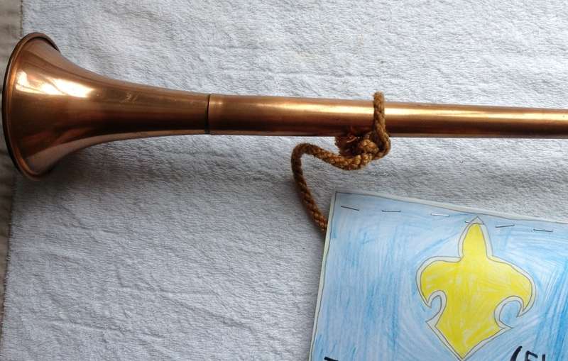 Vintage Copper and Brass Fox Hunting Horn - Made in England