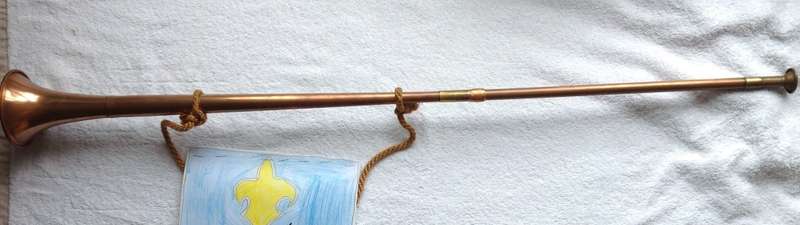 Vintage Copper and Brass Fox Hunting Horn - Made in England