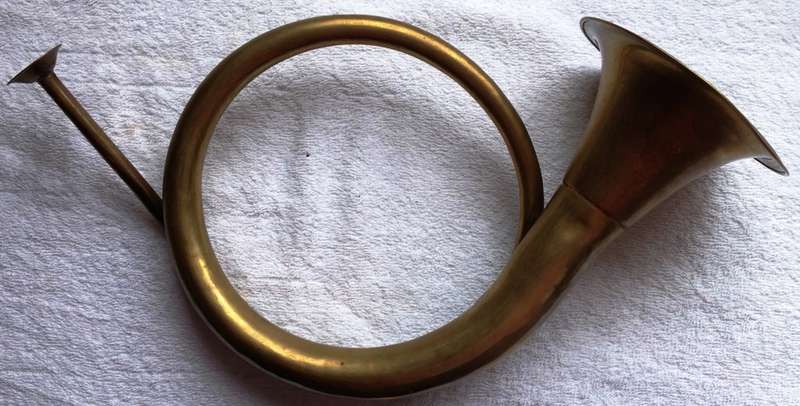 Vintage Brass Copper hunting horn