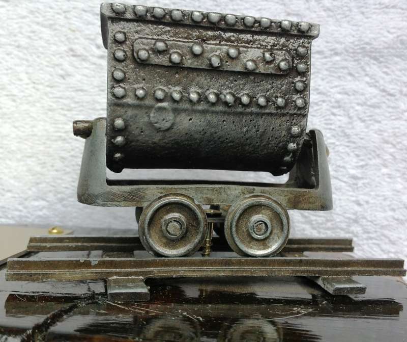 Vintage model of coco pan on Rhodesian Teak from Kimberley Mine (Colesberg Kopje - "Big Hole")