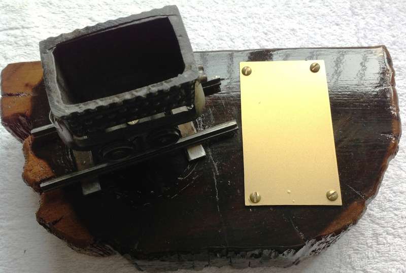 Vintage model of coco pan on Rhodesian Teak from Kimberley Mine (Colesberg Kopje - "Big Hole")