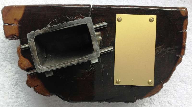 Vintage model of coco pan on Rhodesian Teak from Kimberley Mine (Colesberg Kopje - "Big Hole")