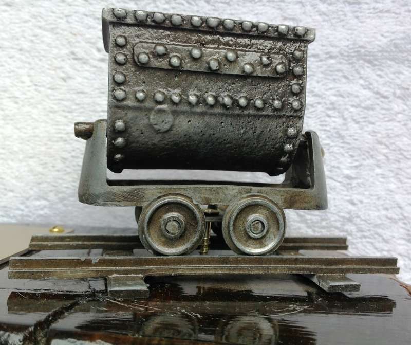 Vintage model of coco pan on Rhodesian Teak from Kimberley Mine (Colesberg Kopje - "Big Hole")