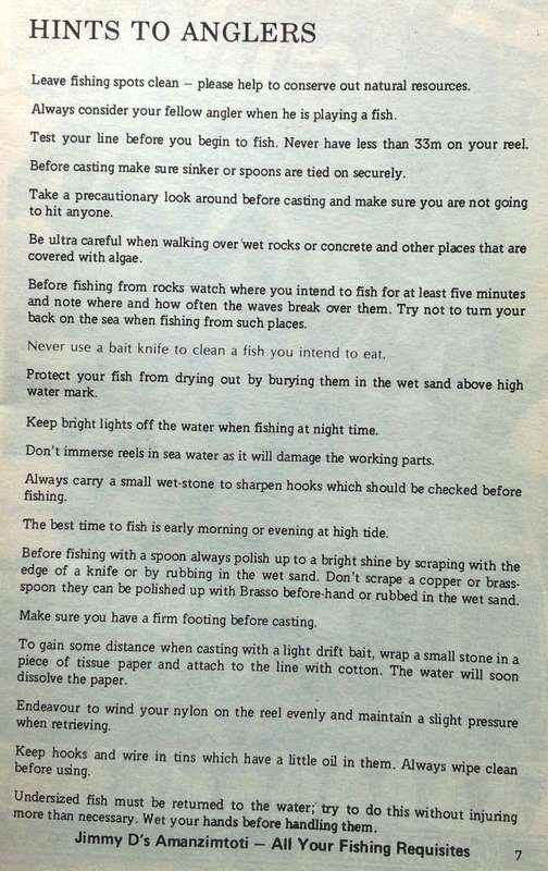 Natal Coast Fishing Guide - Len Jones