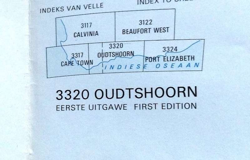 MAP - OUDTSHOORN - Ref 3320 - First edition 1977     1 : 500,000