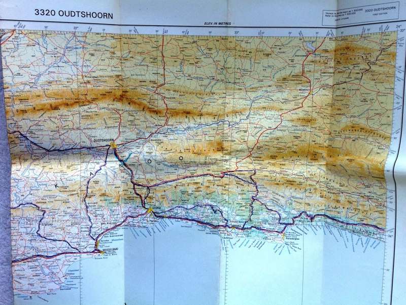 MAP - OUDTSHOORN - Ref 3320 - First edition 1977     1 : 500,000