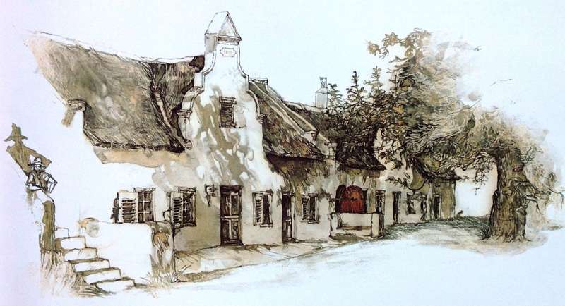EIKESTAD - A collection of pen and wash drawings of Stellenbosch by Cora Coetzee