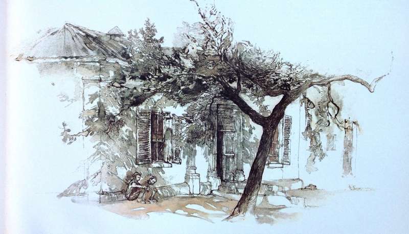 EIKESTAD - A collection of pen and wash drawings of Stellenbosch by Cora Coetzee