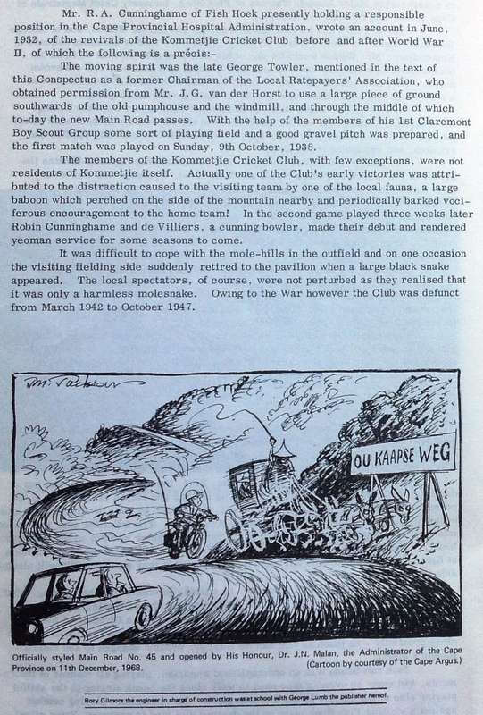KOMMETJIE C.P. - A Conspectus by "Herr Dokter" - Dr J F Midgely