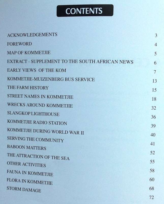 A Century of Kommetjie - Compiled by The Friends of Kommetjie Library - First Edition 2002