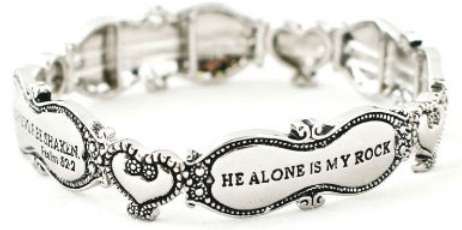 Religious/Christian juwellery bracelets - He alone is my Rock
