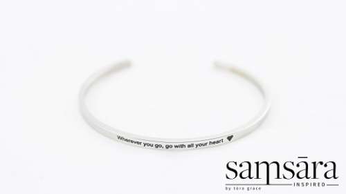 Inspirational bracelet - Wherever you go go with all your heart
