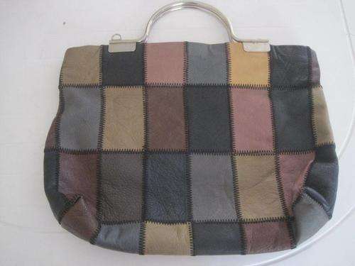 Authentic vintage genuine leather patchwork bag