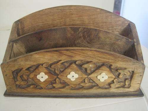 Wooden letter holder/organiser