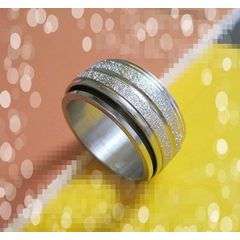 High Quality Men's Double Rotating Titanium Steel Ring