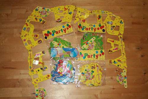 Happy Birthday Party Banners x 5