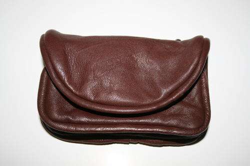Imported Genuine Leather Pouch Purse from Pakistan (Brown)