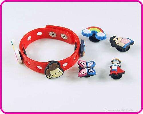 Personalized Charms Silicone Bracelets Wristbands for children