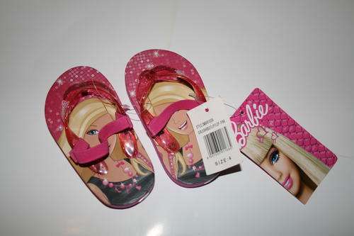 Barbie Flip Flops Size 6