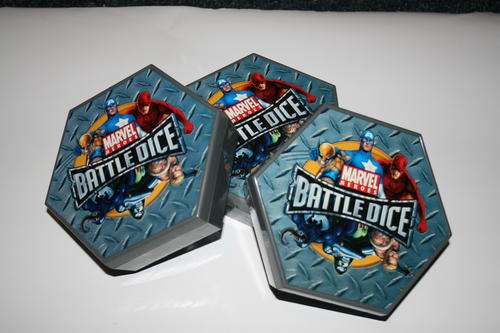 3 x Marvel Heroes Containers with 18 x die