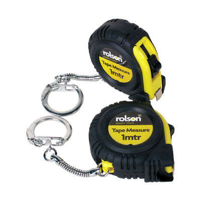 Rolson 1M Tape Measure with Keyring