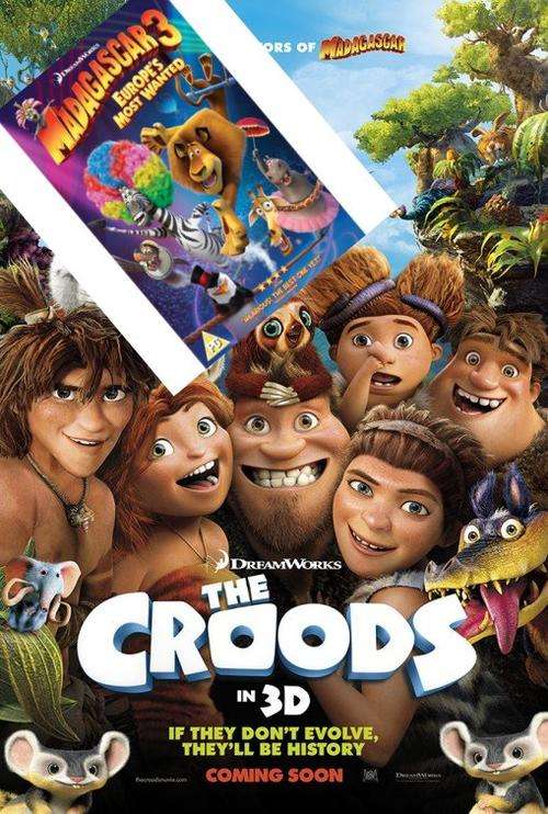 2 x Movie Posters for 1 bid! (Madagascar 3 & The Croods)