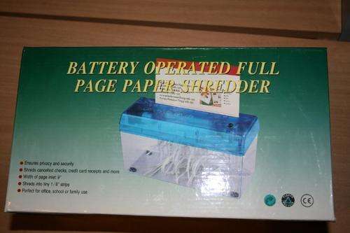 Battery Operated paper Shredder