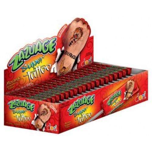 Zazuage Lollipop + Tattoos x 50 Strawberry