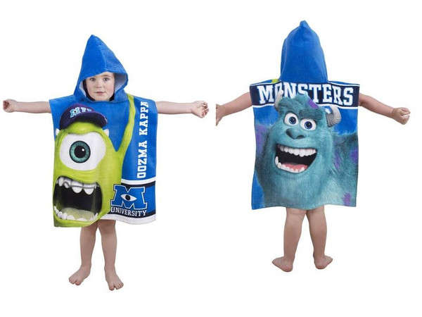 Monster Inc University Hooded Towel Poncho
