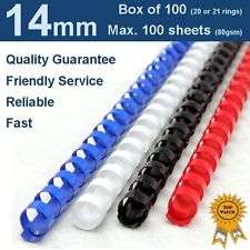 14mm Plastic Binding Combs x 100 (Red)