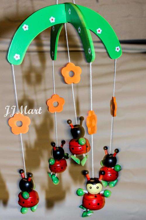Baby's Ladybird Mobile (made from solid wood)