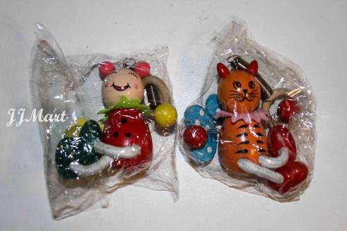 2 x Wooden Animals on Springs
