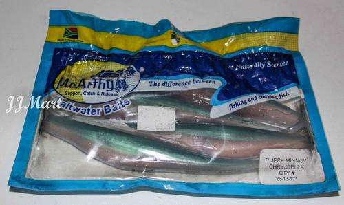 McARTHY SALTWATER BAITS 7" JERK MINNOW CHRYSTELLA QTY:4