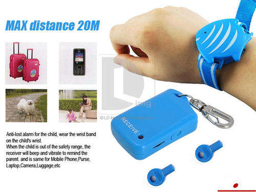 Wireless Wristband Anti-Lost Alarm Safety Fish Device For Pet Child, Blue