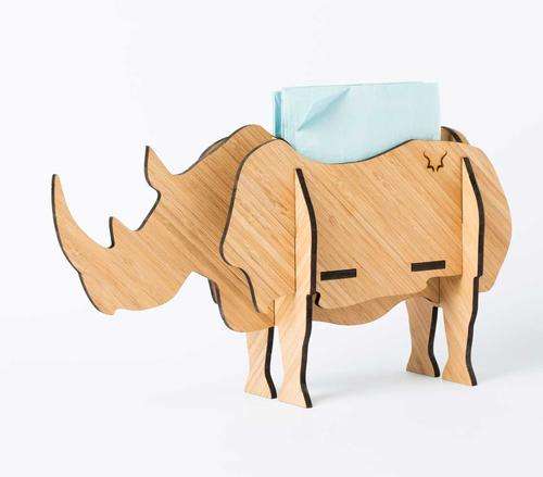 Freestanding Bamboo Rhino | Head On Design