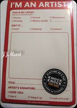 Knock Knock I'm an Artist Playtime Pad