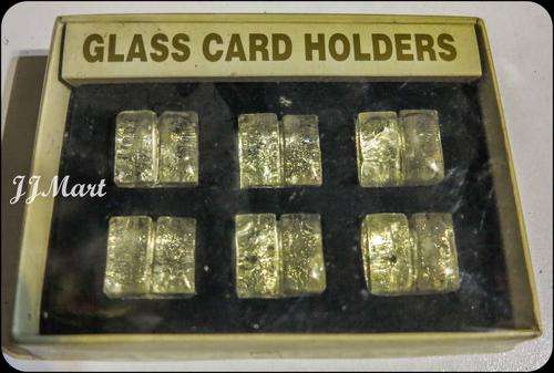 6 x Glass Cardholders