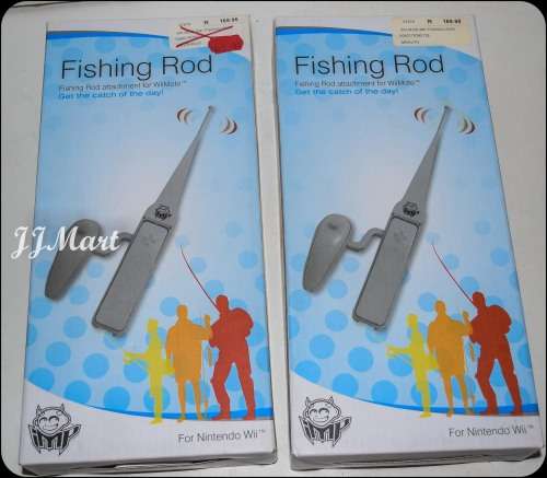 2 x Nintendo Wii Fishing Rod Controller