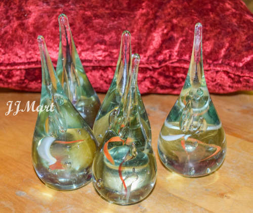 5 X Glass Paper weights