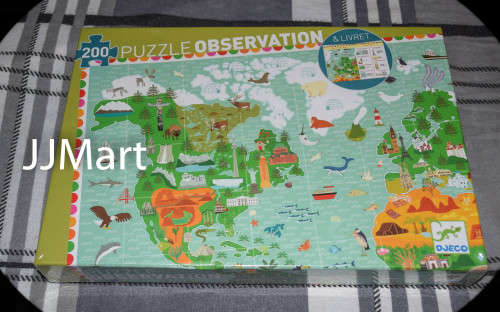 Observation Puzzle Around the world with booklet (200 pieces)