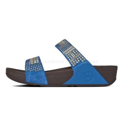 FitFlop Aztek Chada Slide - Women Sandals - Devon Blue Size 6 sells for  R1400