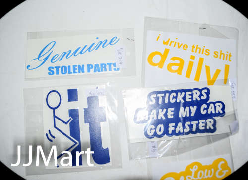 7 x Vinyl Car Stickers