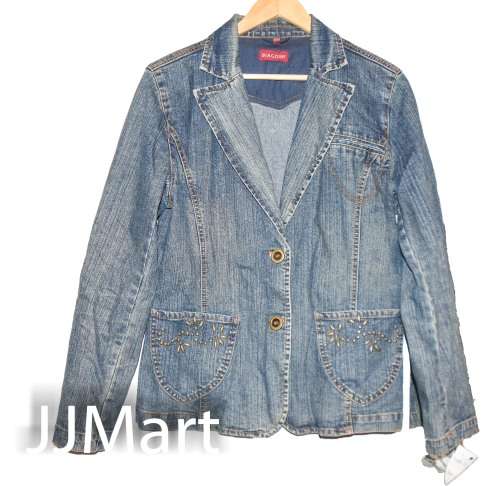 Beautiful Vintage Biaggini Women Denim Jean Jacket - Size 44